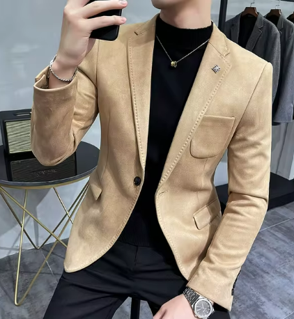 Men's Casual Blazer Jacket | Slim Fit Knit | Smart Stretch Layer