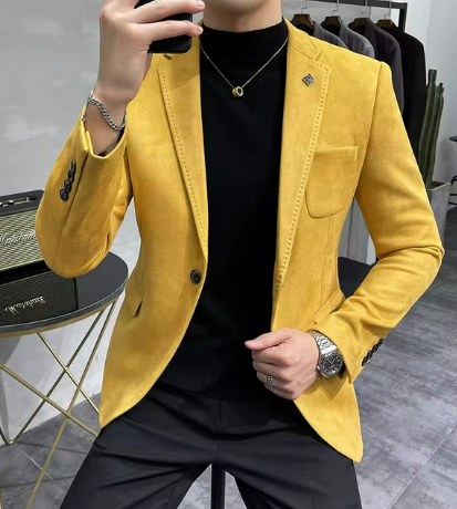 Men's Casual Blazer Jacket | Slim Fit Knit | Smart Stretch Layer