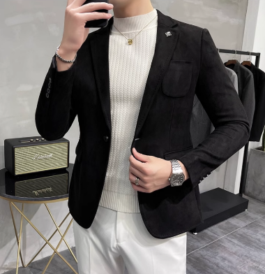 Men's Casual Blazer Jacket | Slim Fit Knit | Smart Stretch Layer