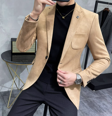 Men's Casual Blazer Jacket | Slim Fit Knit | Smart Stretch Layer
