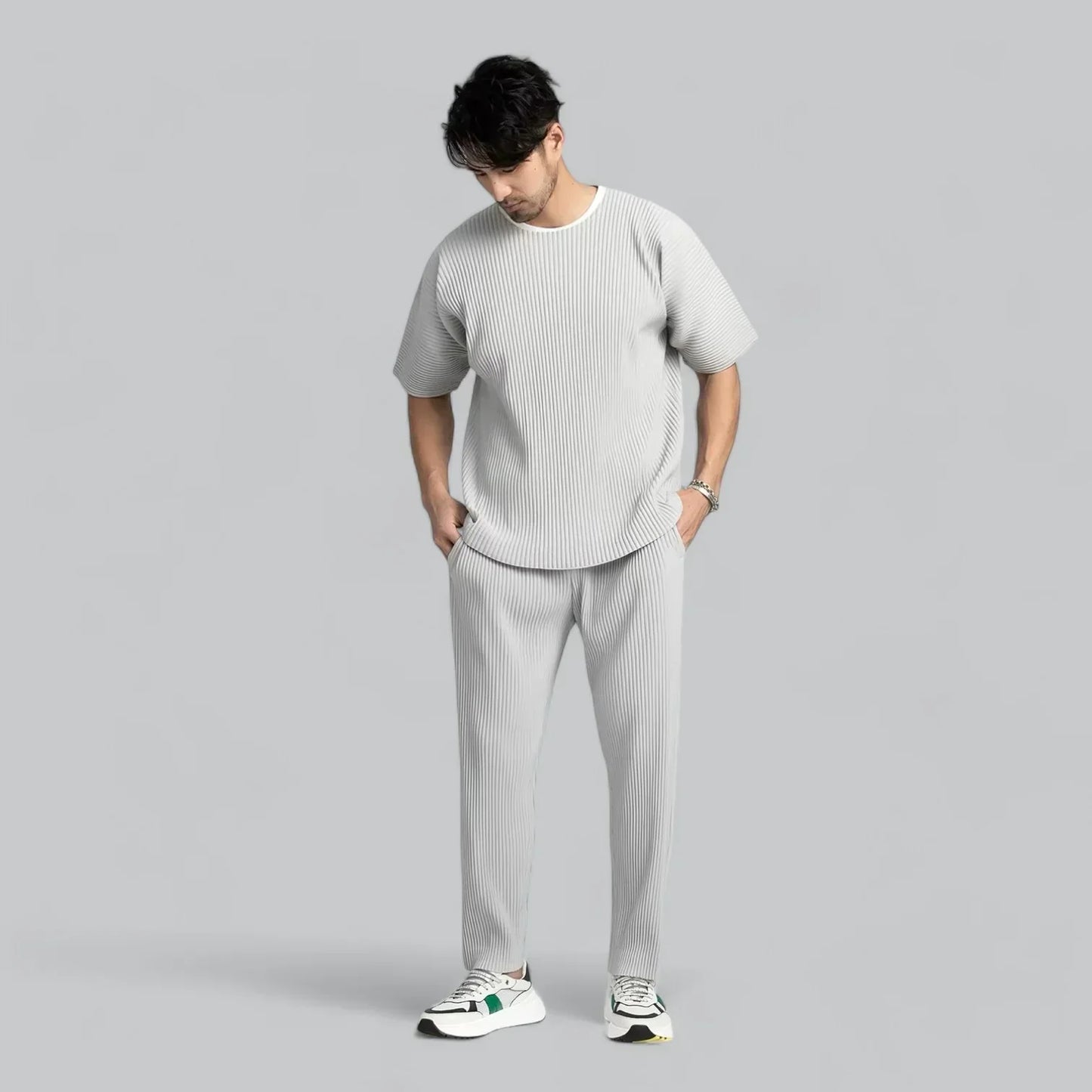 Men's Ribbed Lounge Pants | Stretch Knit Pull-On Bottoms for Everyday Comfort