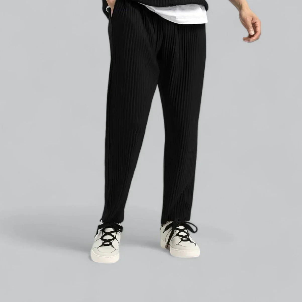 Men's Ribbed Lounge Pants | Stretch Knit Pull-On Bottoms for Everyday Comfort