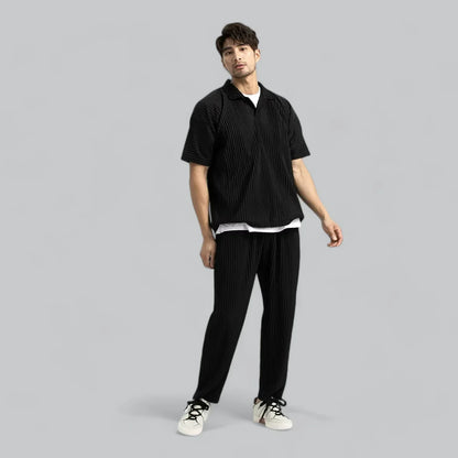 Men's Ribbed Lounge Pants | Stretch Knit Pull-On Bottoms for Everyday Comfort