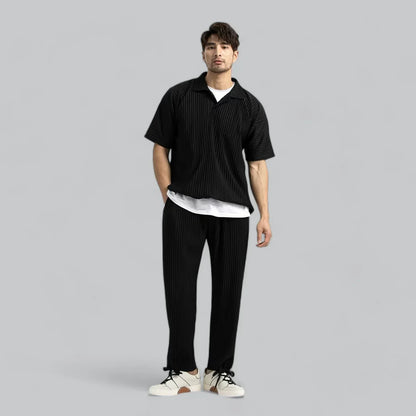 Men's Ribbed Lounge Pants | Stretch Knit Pull-On Bottoms for Everyday Comfort