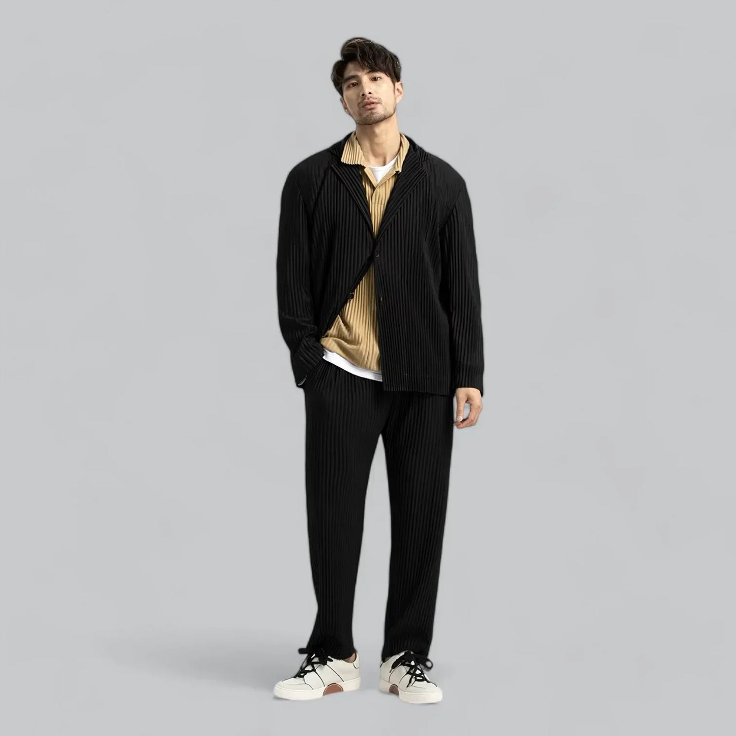 Men's Ribbed Lounge Pants | Stretch Knit Pull-On Bottoms for Everyday Comfort