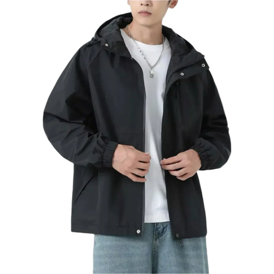 Men’s Lightweight Windbreaker Jacket | Hooded Zip-Up | Spring/Fall Outer Layer