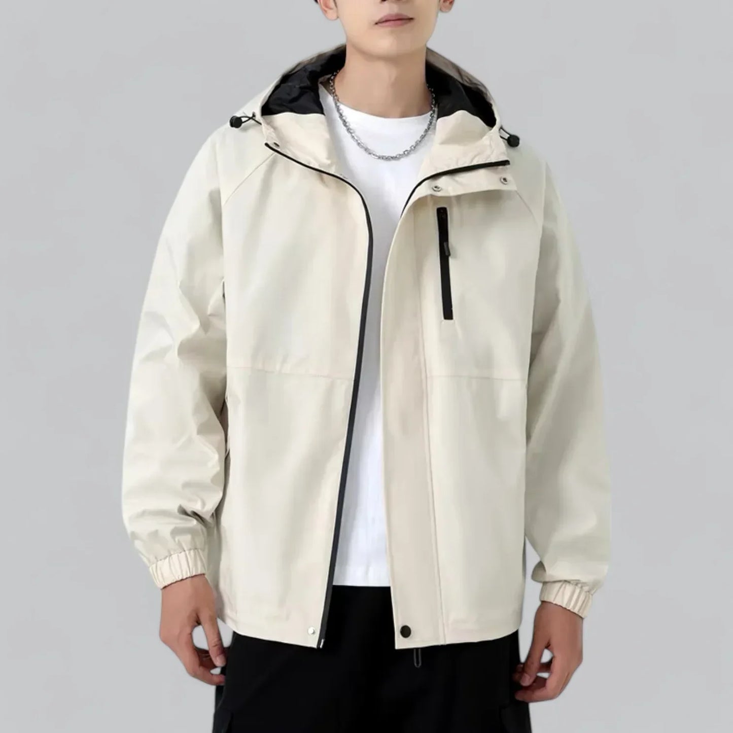 Men’s Lightweight Windbreaker Jacket | Hooded Zip-Up | Spring/Fall Outer Layer