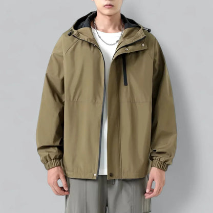Men’s Lightweight Windbreaker Jacket | Hooded Zip-Up | Spring/Fall Outer Layer