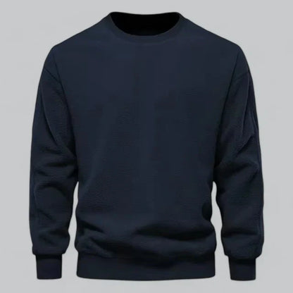 Men’s Fleece Crewneck Sweatshirt | Soft Textured Pullover | Everyday Casual Layer