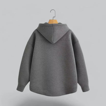 Men’s Oversized Zip Hoodie | Minimalist Full-Zip Fleece | Casual Streetwear Essential