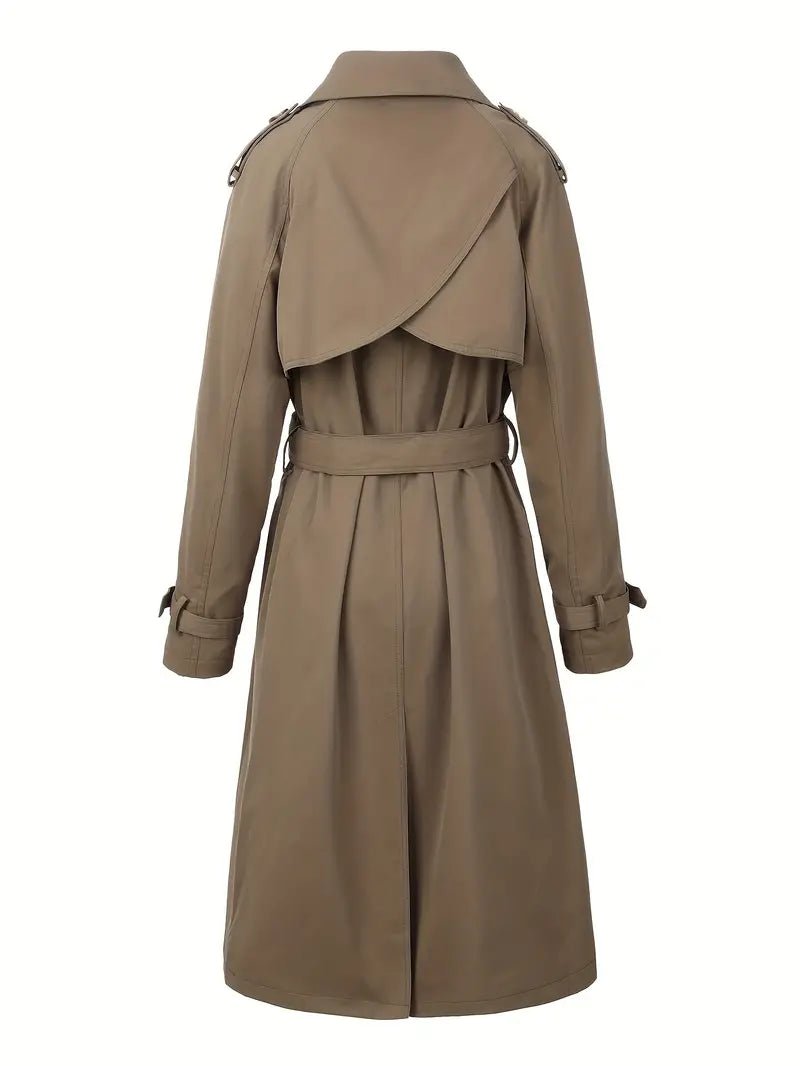 Classic Double-Breasted Trench Coat | Water-Resistant | Cotton Blend | Timeless Outerwear