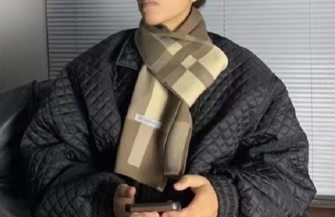 Men’s Striped Knit Scarf | Soft Acrylic Blend | Winter Accessory Essential