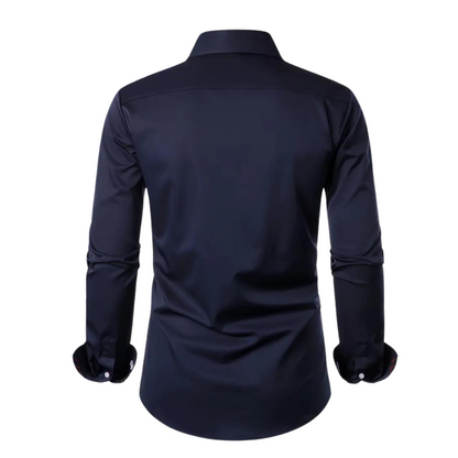 Men’s Dress Shirt | Slim Fit Button-Down | Contrast Paisley Trim
