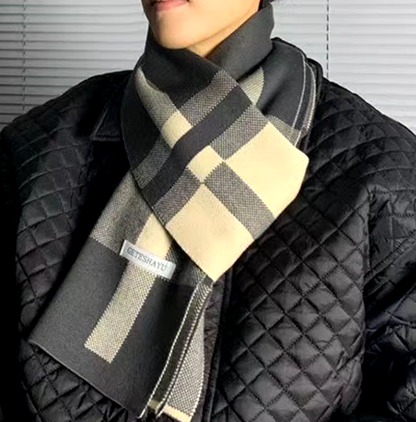 Men’s Striped Knit Scarf | Soft Acrylic Blend | Winter Accessory Essential