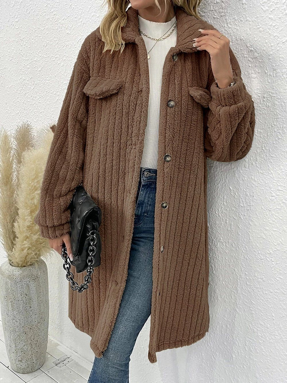 Longline Corduroy Shacket | Oversized Fit | Layering Essential | Casual Chic