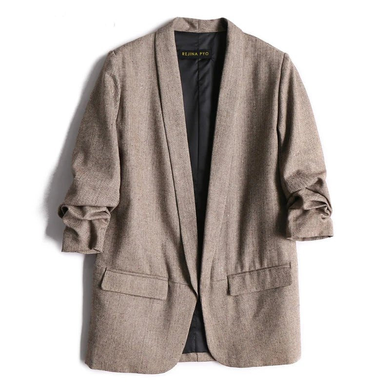 Oversized Blazer Coat | Open Front & Rolled Sleeves | Chic & Versatile | Fall & Winter Layering