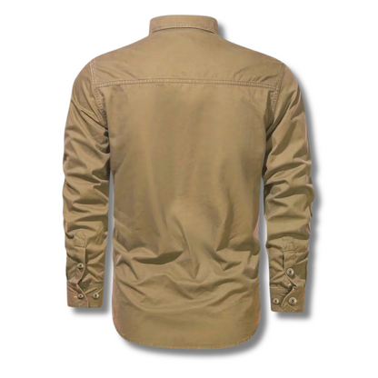 Men's Canvas Utility Shirt | Dual Chest Pockets & Rugged Cotton | Workwear-Inspired Style