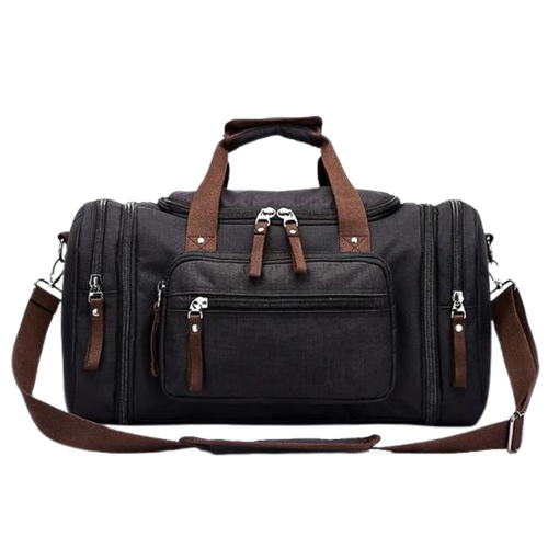 Men’s Canvas Duffel Bag | Weekender with Shoe Compartment | Travel Gym Holdall