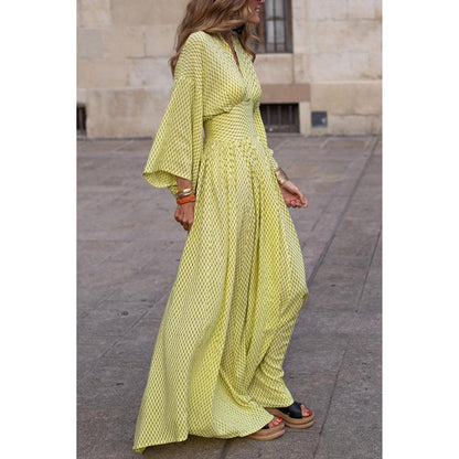 Boho Maxi Dress | Lightweight Crinkle Texture | Relaxed Fit