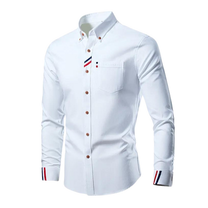 Men’s Slim-Fit Dress Shirt | Cotton Long-Sleeve Button-Up