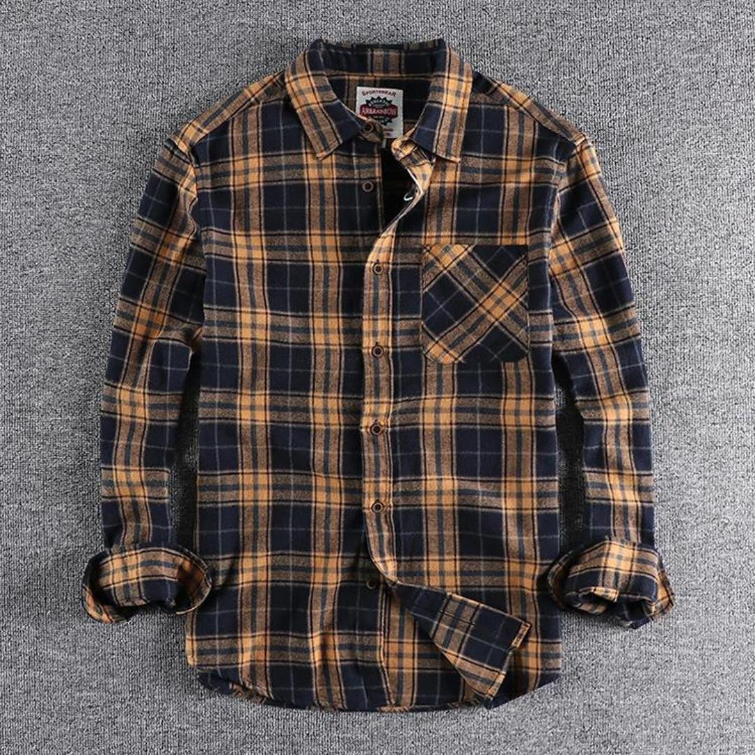 Men's Flannel Shirt | Classic Plaid | Soft Brushed Cotton