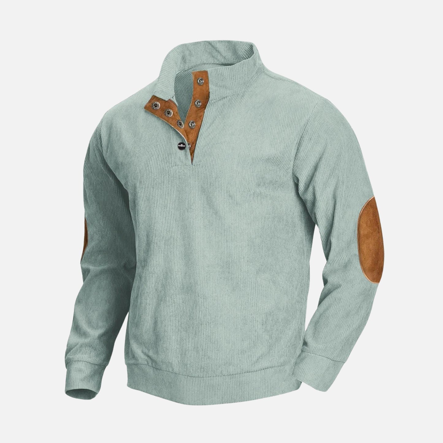 Men’s Quarter-Zip Corduroy Pullover | Suede Elbow Patch | Midweight Fall Layer