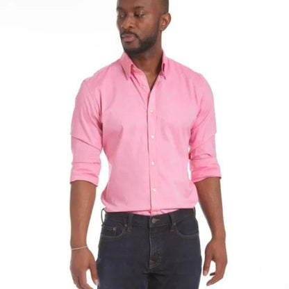 Men’s Stretch Cotton Dress Shirt | Classic Fit Button-Down | Everyday Office Shirt