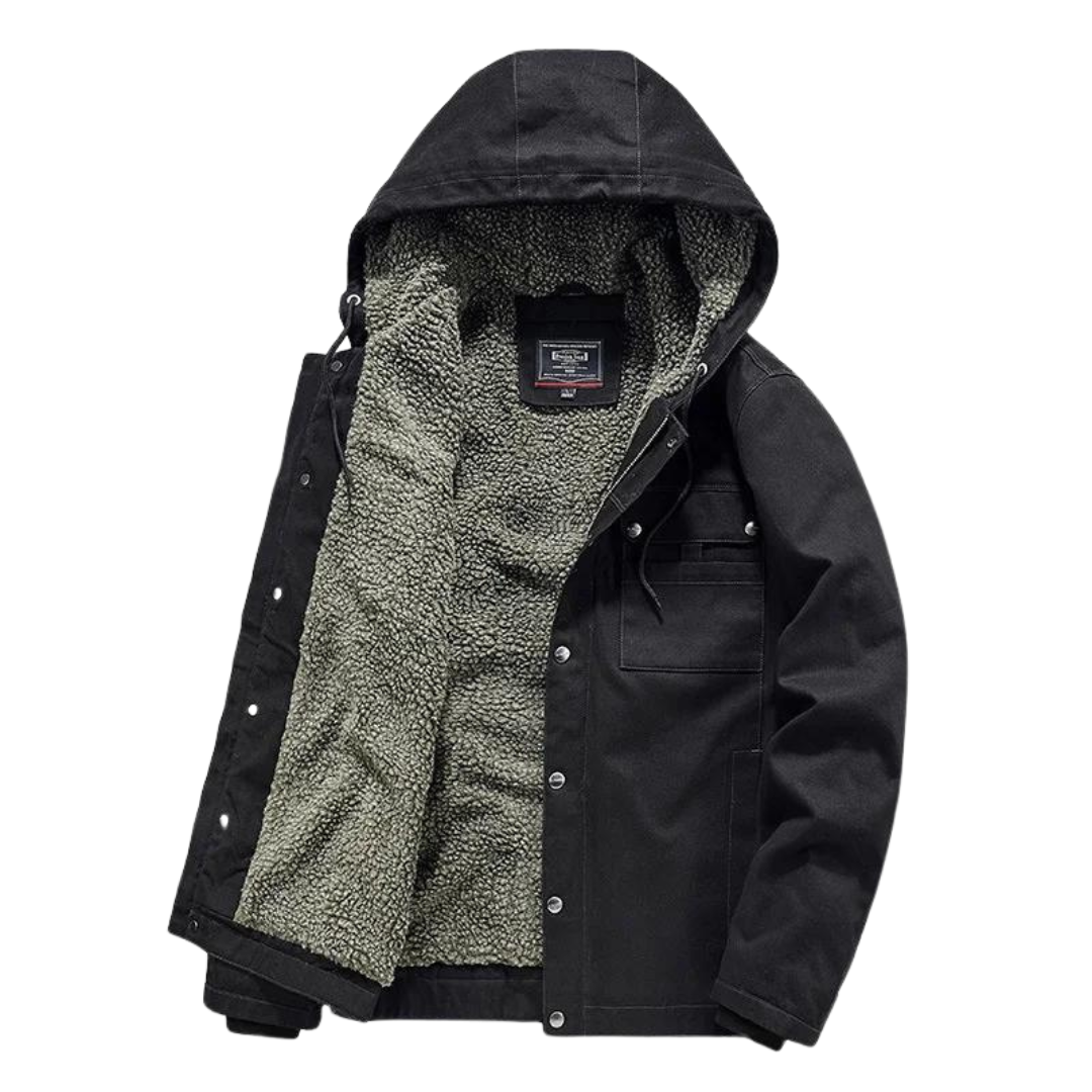 Sherpa-Lined Utility Jacket | Heavyweight Canvas | Cold Weather Essential