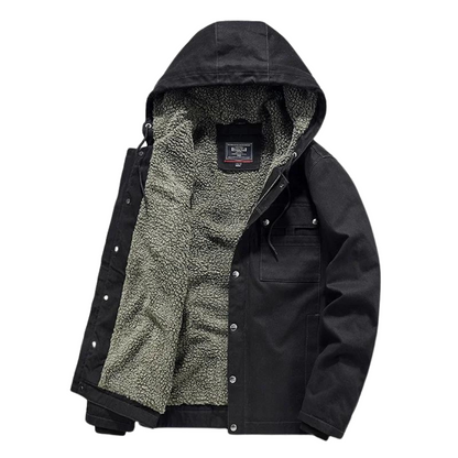 Sherpa-Lined Utility Jacket | Heavyweight Canvas | Cold Weather Essential