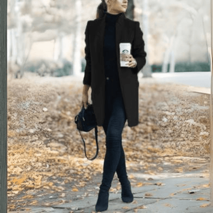 Minimalist Longline Coat | Open Front | Tailored Silhouette