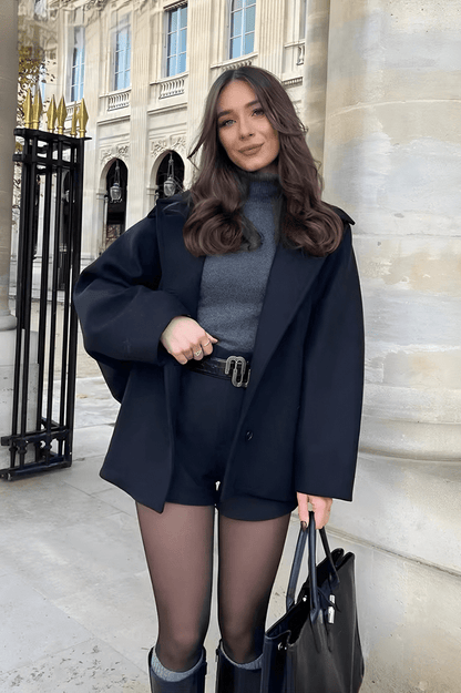 Oversized Wool-Blend Cape Coat | Elegant & Chic | Minimalist Style | Sophisticated Layering