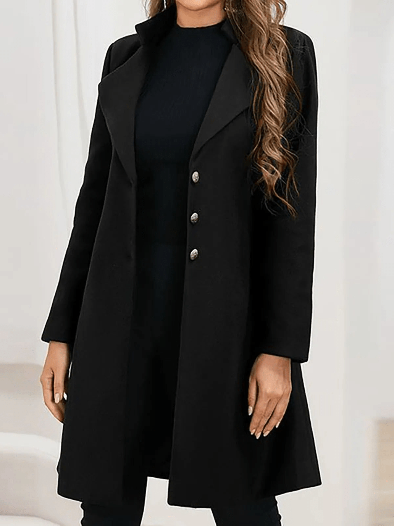 Double-Breasted Blazer Coat | Sleek & Polished | Wool Blend | Office to Evening Wear