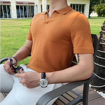 Men's Slim Polo Shirt | Stretch Knit | Casual Summer Essential