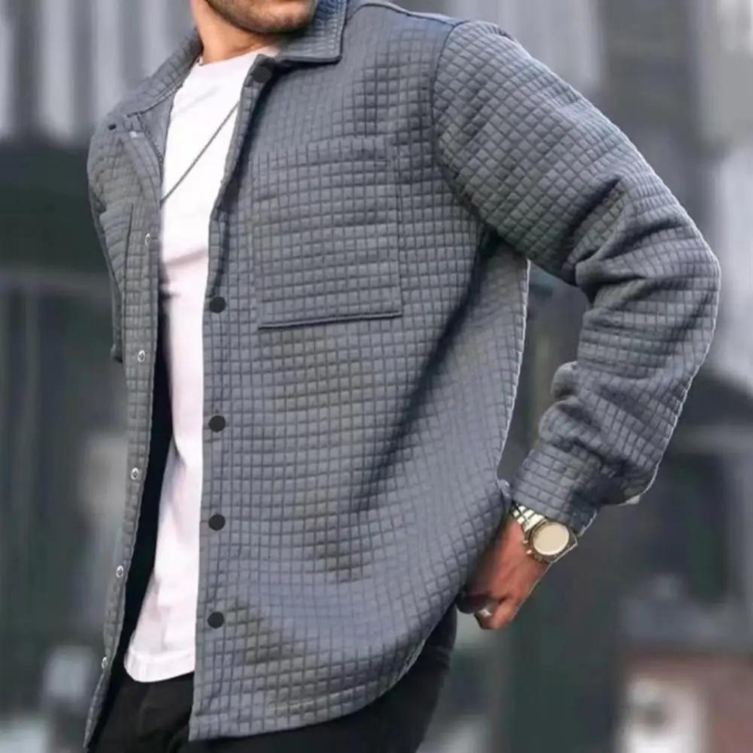Men’s Checked Overshirt | Button-Up Layering Shirt Jacket | Casual Workwear Canada
