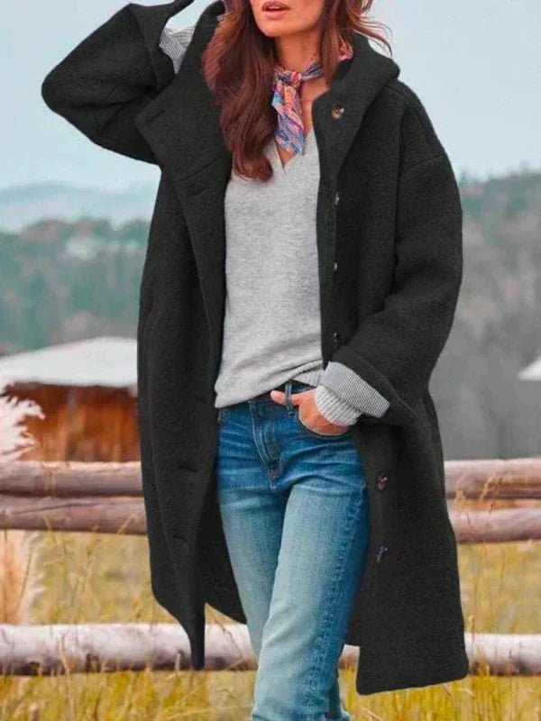Long Button-Up Teddy Coat | Soft Fleece | Warm & Stylish | Casual Outerwear