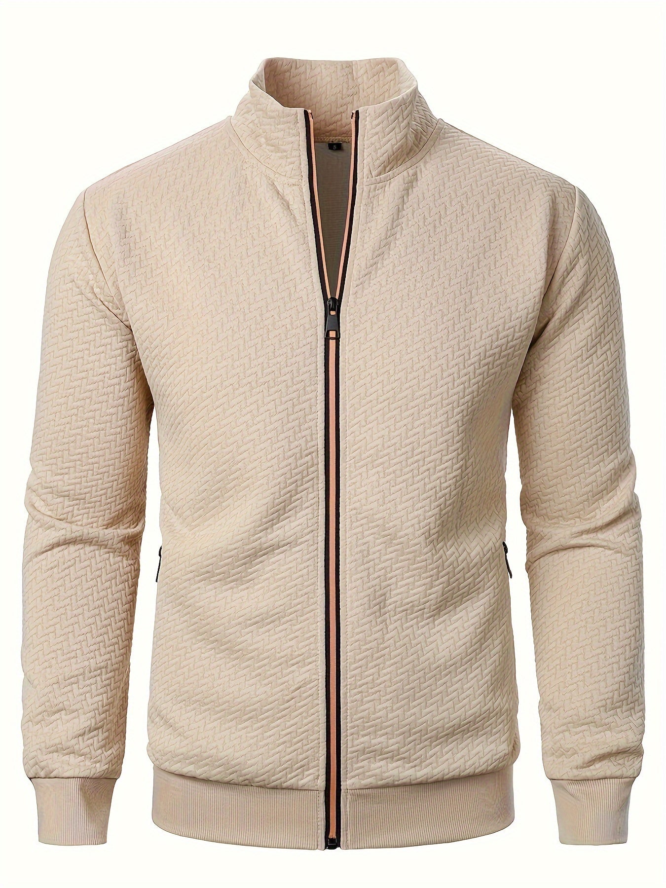 Men's Lightweight Zip Jacket | Mock Neck | Casual Layering Essential