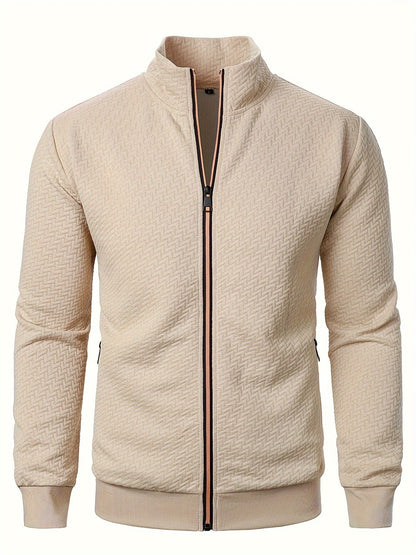 Men's Lightweight Zip Jacket | Mock Neck | Casual Layering Essential