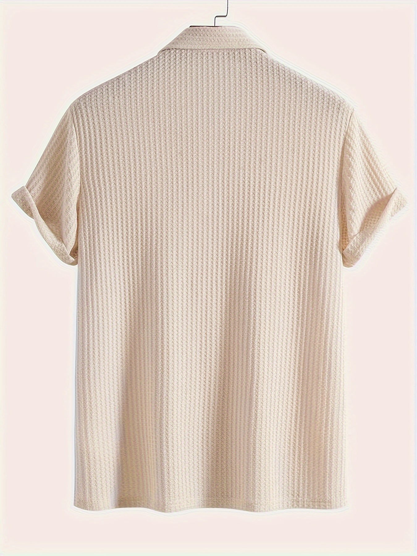 Men's Knit Polo Shirt | Textured Short Sleeve Top | Lightweight Summer Casualwear