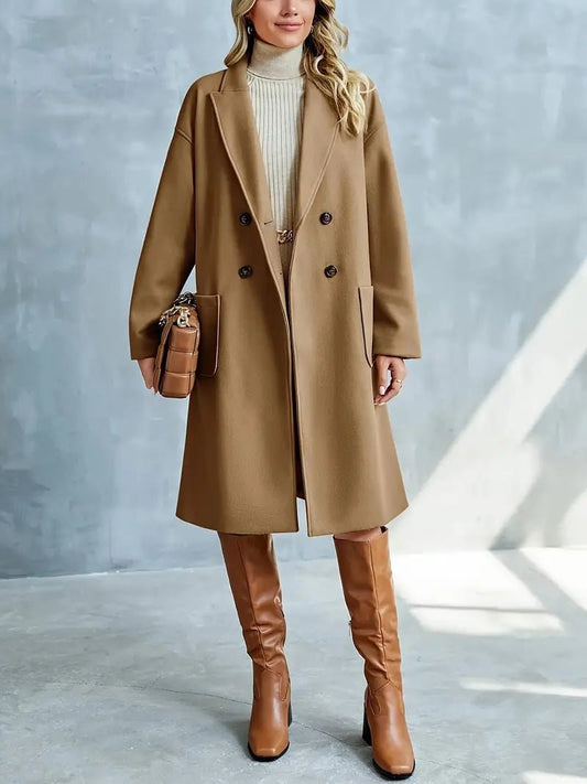 Double-Breasted Wool Coat | Timeless Elegance | Wool Blend | Winter Outerwear