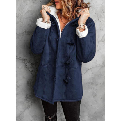 Toggle-Front Winter Jacket | Soft Lined Hooded Coat | Warm Midweight Outerwear