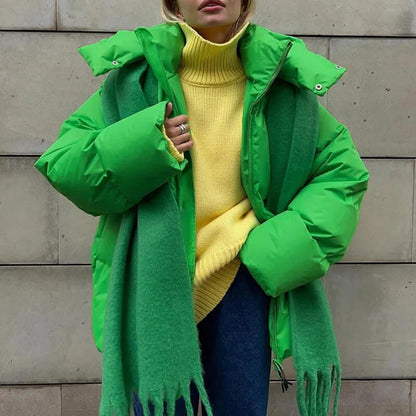 Oversized Winter Puffer Jacket | High-Neck Insulated Coat | Cold Weather Streetwear Canada