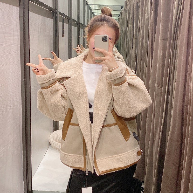Shearling-Lined Aviator Jacket | Faux Leather Accents | Warm and Chic | Winter Fashion