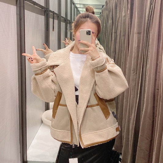 Shearling-Lined Aviator Jacket | Faux Leather Accents | Warm and Chic | Winter Fashion
