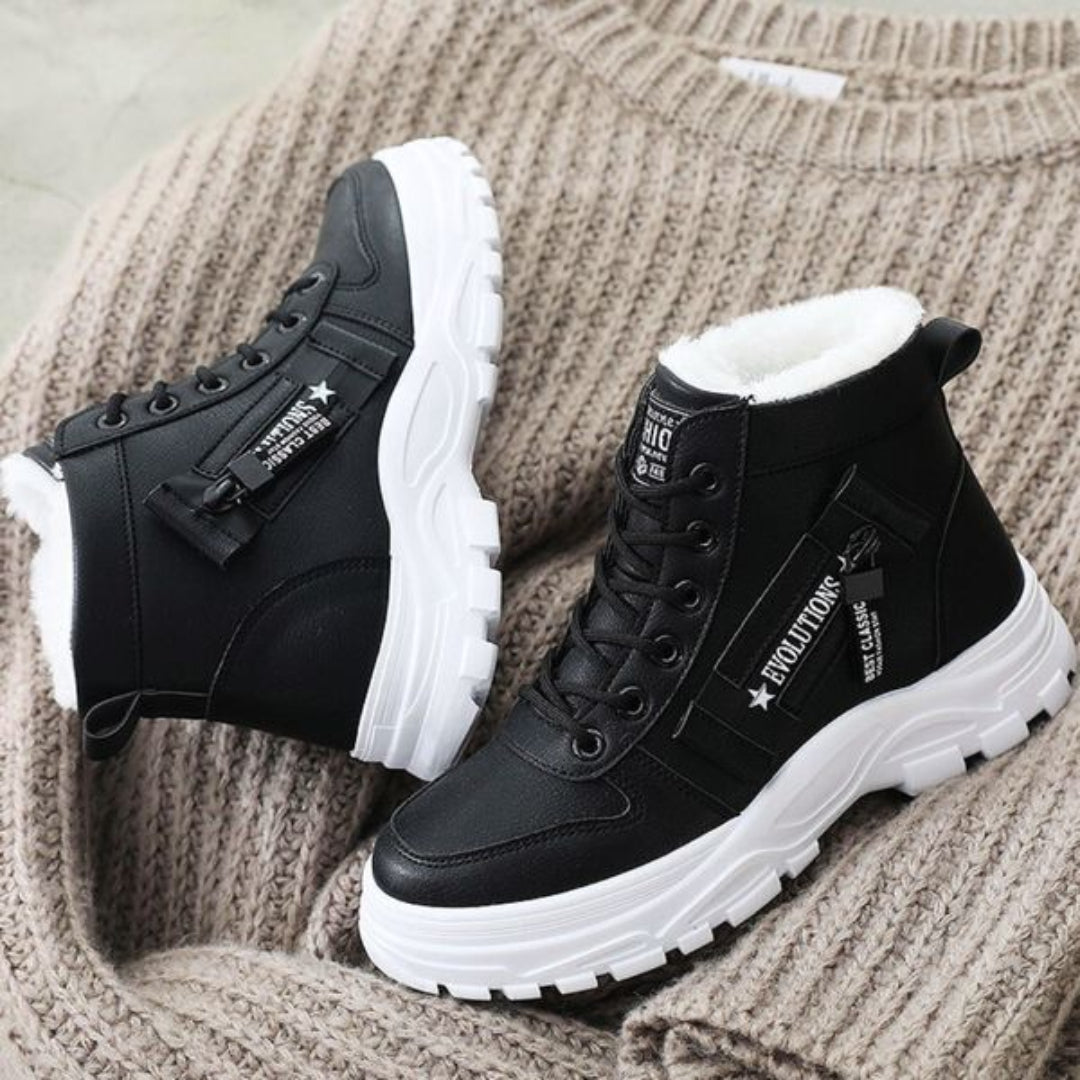 Fleece-Lined Winter Sneaker Boots | Chunky Sole High-Tops | Cold Weather Streetwear Canada