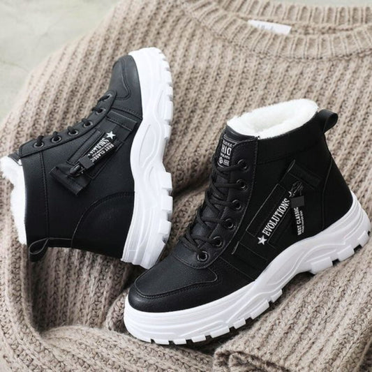 Fleece-Lined Winter Sneaker Boots | Chunky Sole High-Tops | Cold Weather Streetwear Canada