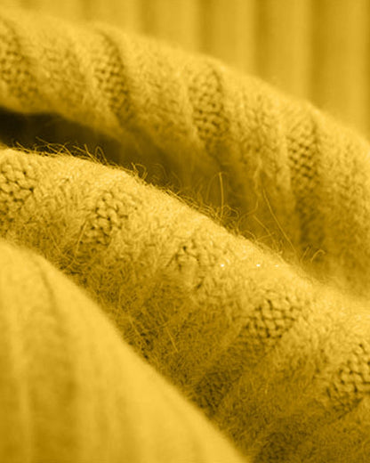 Ribbed Turtleneck Sweater | Yellow | Winter Wear | Wool-Cashmere Blend