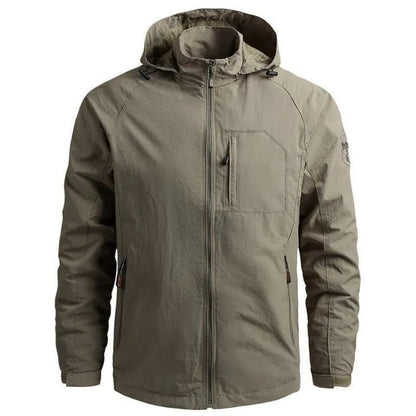 Men’s Tactical Hooded Jacket | Windbreaker Shell | Lightweight Water-Resistant Outerwear