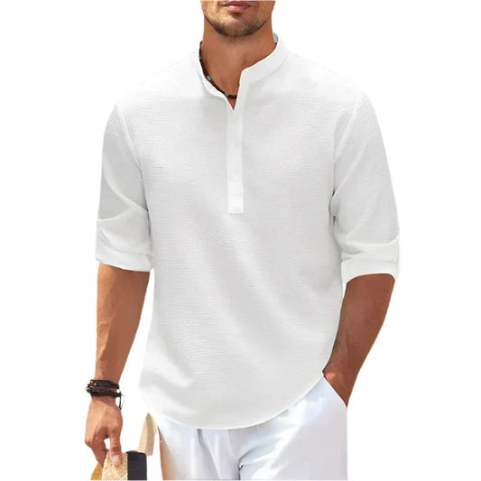 Men’s Henley Shirt | Lightweight Casual Pullover | Everyday Summer Layer