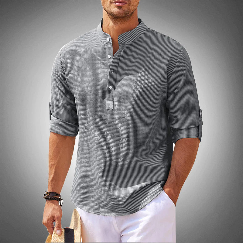 Men’s Henley Shirt | Lightweight Casual Pullover | Everyday Summer Layer
