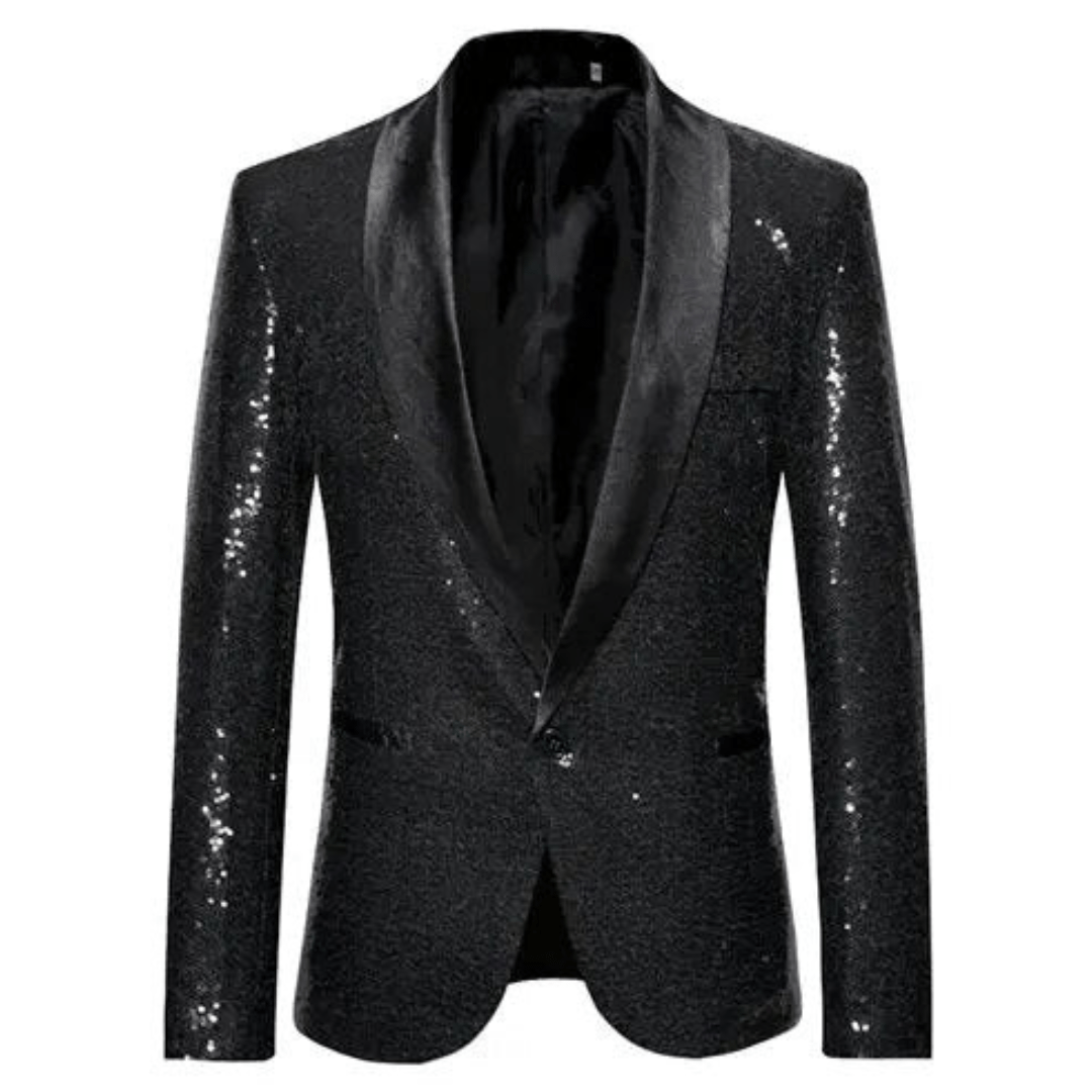 Men's Sequin Tuxedo Blazer | Shimmer Finish | Party & Evening Wear